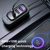 Car USB Chargers Multifunctional Phone Charge Device 18W+15W Quick Charge with 5 Charge Ports