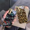 Текстура золотой чешуи Для Samsung Galaxy S 21 S22 S23 Plus S24 Ultra S20 FE 25Ultra S21+ S9+ 22Plus Золотой стеклянный чехол для телефона