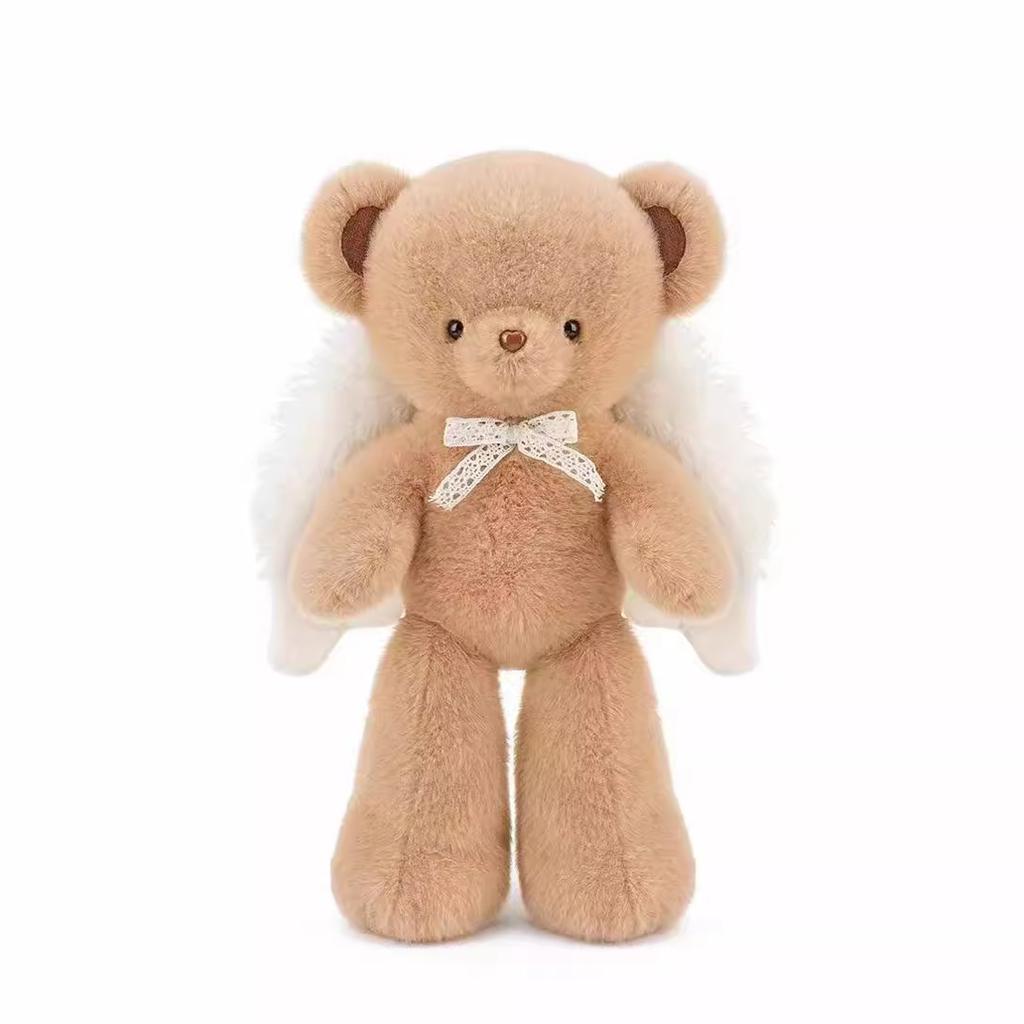 Новый плюшевый мишка с крыльями ангела, кукла-мишка, подарок на День святого Валентина, плюшевая игрушка, подарок на день рождения для детей и девушки