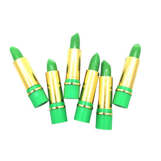 Yousheng 6Pcs/Box 8g Lipstick Set Non-Irritating Butterfly Pattern Color Changing Dark Green Magical Lipstick for Women
