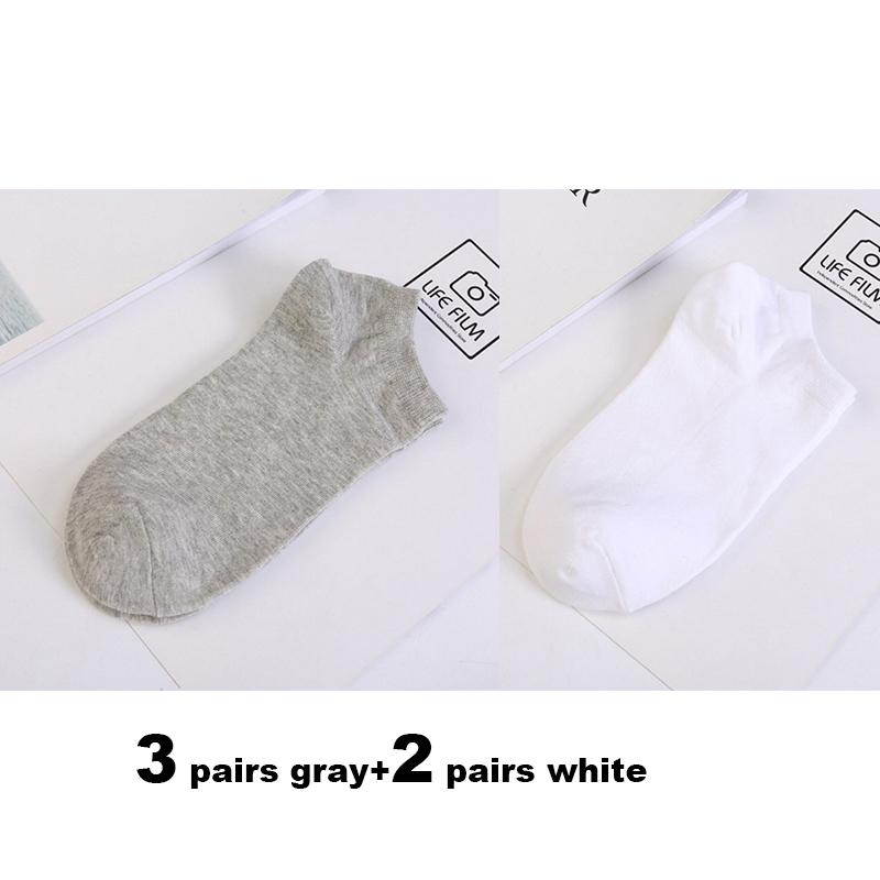 5 пар женских белых и черных носков до щиколотки, женские носки, дышащие спортивные носки, однотонные носки-лодочки, удобные полиэстеровые носки