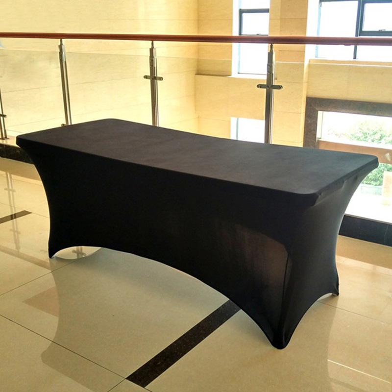 Fashion Luxury Cocktail Hotel High Stretch Wedding Hotel Birthday Table Cover Elastic Table Long Table Cloth Set Tablecloth Decoration