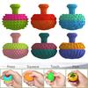 6Pcs/Set Stress Relief Thumb Rocker Toy Textured Rocker Press Squeeze Sensory Toy Concentration Aid Anxiety Relieving Fidget Toy