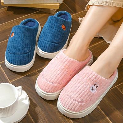 Уютные нескользящие хлопковые тапочки для пары: Теплая зимняя домашняя обувь