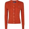 Polo Solid Color Logo Long Sleeve Knit Sweater Women Tops Orange 211891643-022