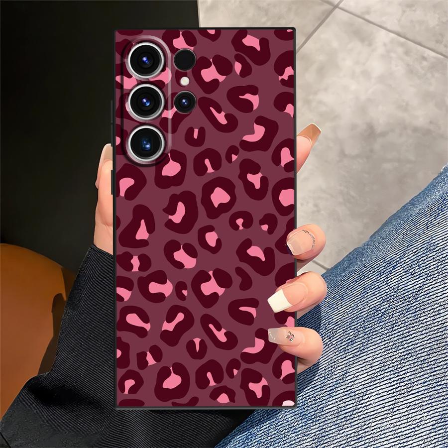 Чехол для телефона Funda для Samsung Galaxy S25 S10 S9 S21 FE S20 Ultra S26 S23 S24 Plus Note 20 8 9 10 Леопардовый принт