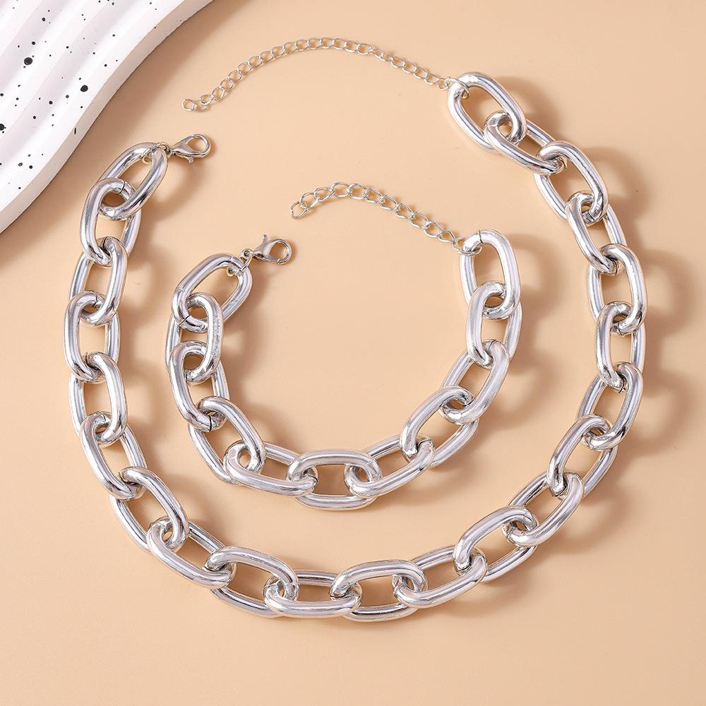 Модный комплект ювелирных изделий ожерелье браслет для женщин дамы