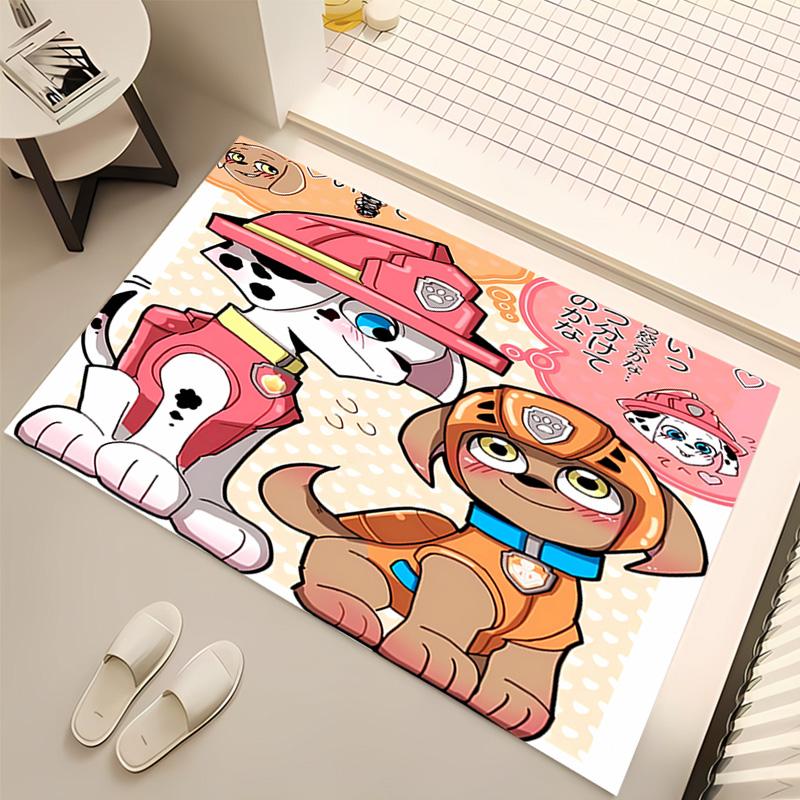 1pc Paw Patrol characters Print Area Rug - Soft, Washable Non-Slip Indoor Mat, Living Room, Home Office Decorative Rug,Office Decorative