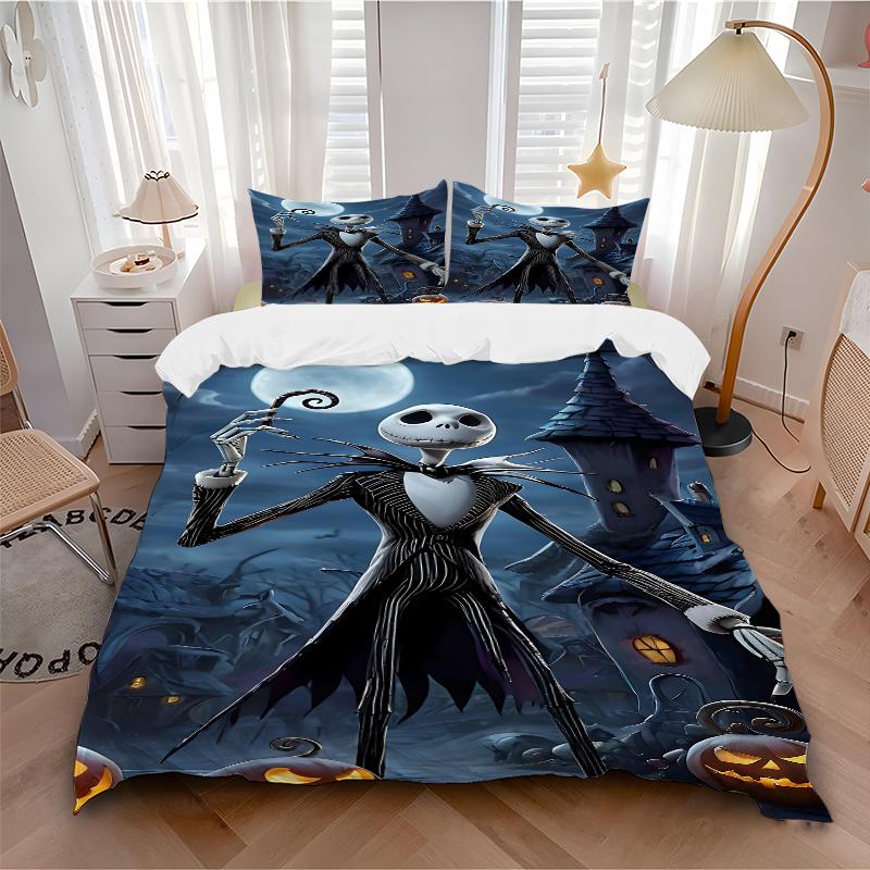3Pcs Nightmare Before Christmas Bedding Sets For All Sizes New 3D Printed Bed Cover Comforter Duvet Cover Pillowcase Bedroom Decoration