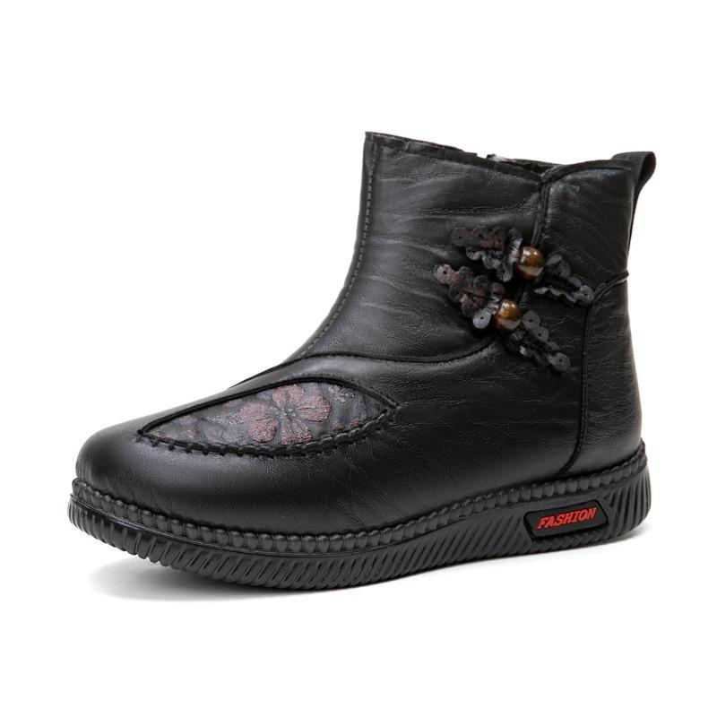 Женская обувь с флисом, теплая обувь, противоскользящие и водонепроницаемые ботинки на мягкой подошве