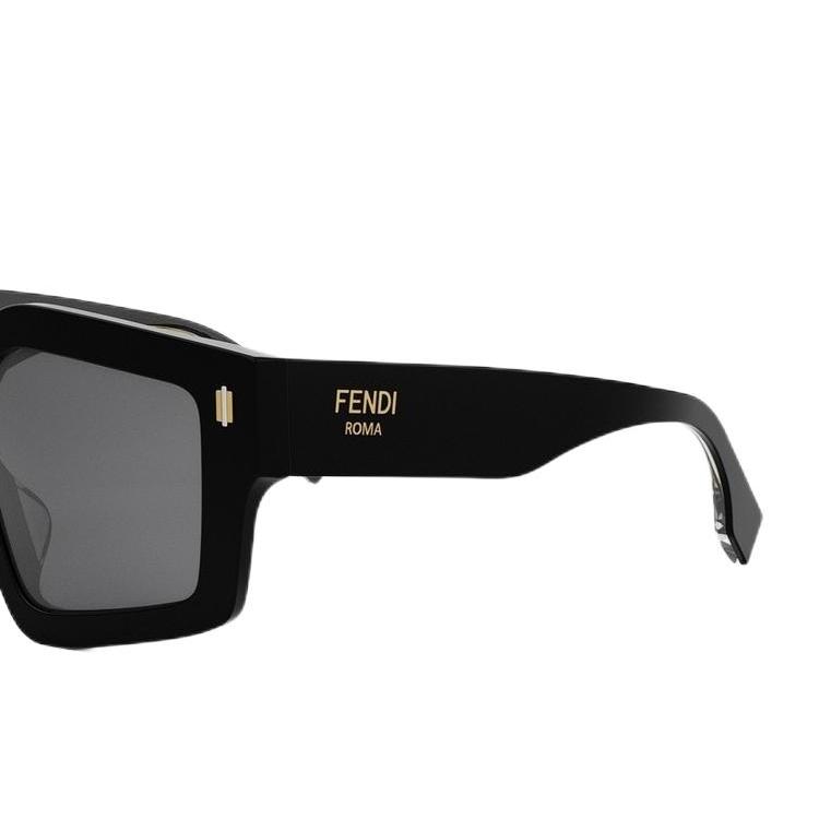 Fendi Full Frame Design Plastic Square Sunglasses Women sunglasses Black FE40162F