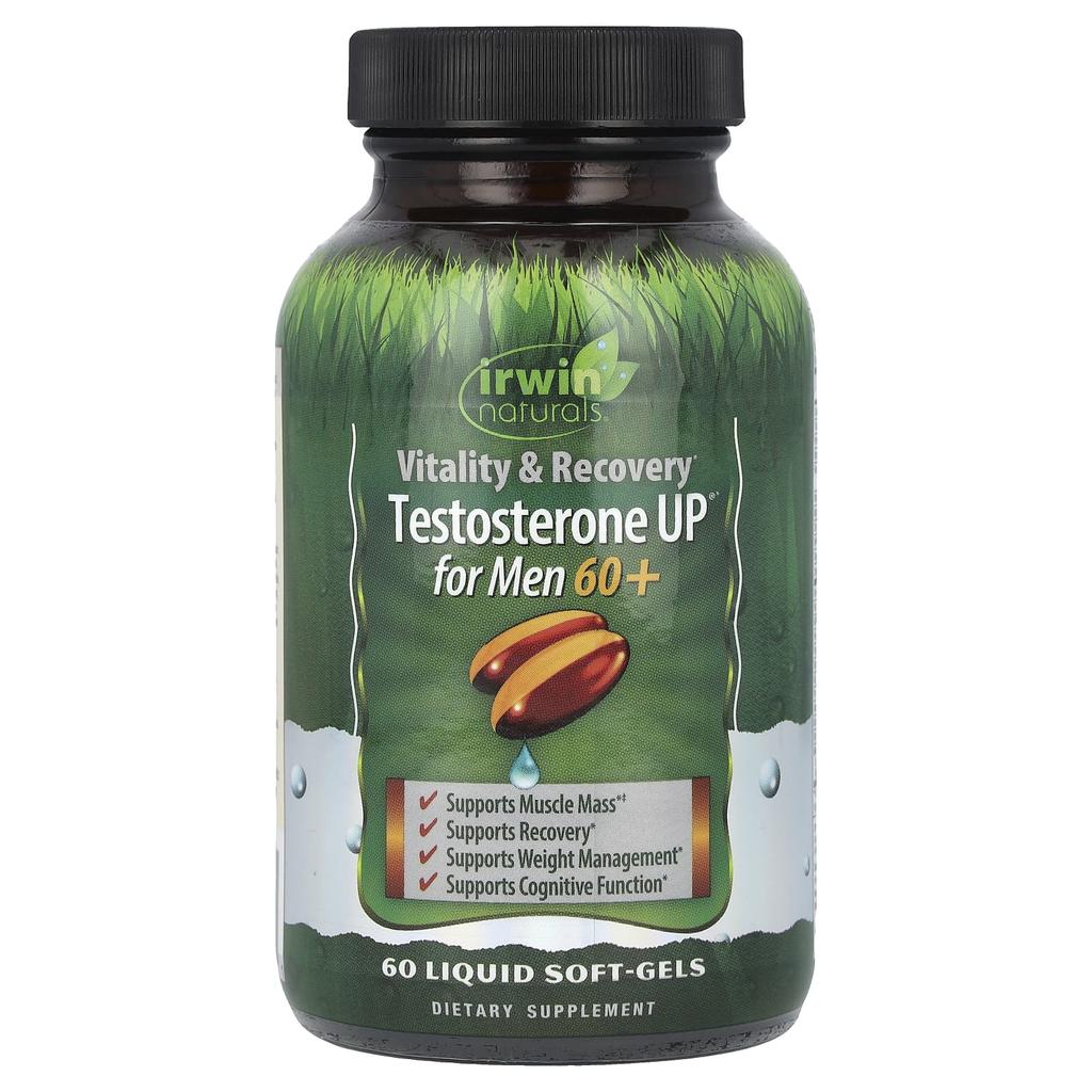 Irwin Naturals Testosterone UP for Men 60+, 60 Liquid Softgels