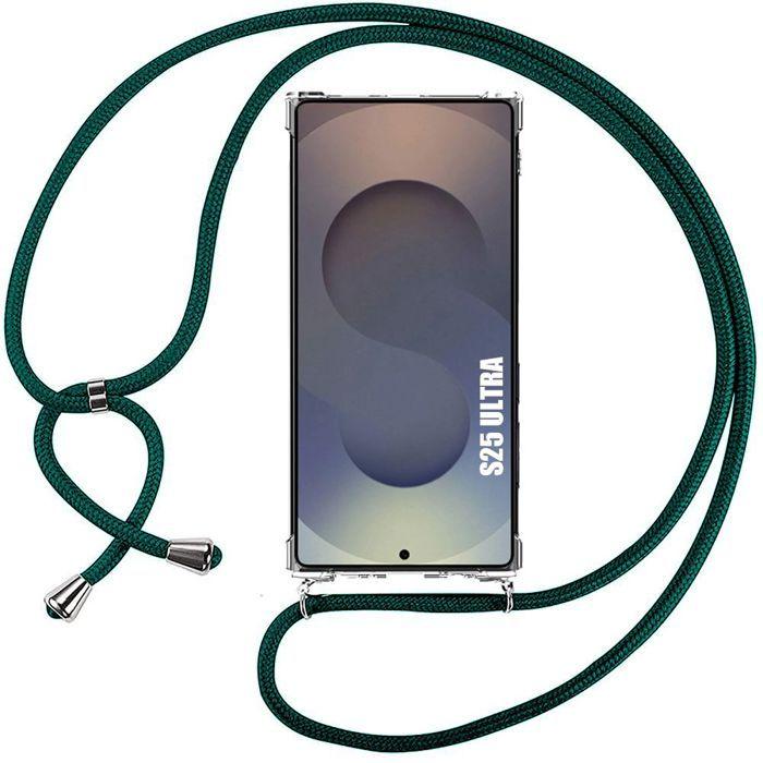 Coque pour Samsung Galaxy S25 Ultra - Protection avec Cordon Vert Nuit - BOOLING®