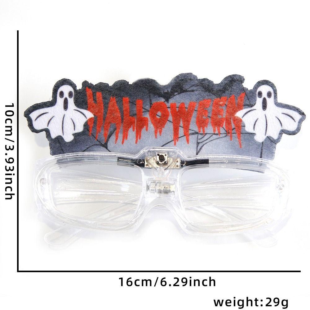 Pumpkin Halloween Luminous Glasses LED Fluorescent Glasses Funny Party Glowing Glass Toy
