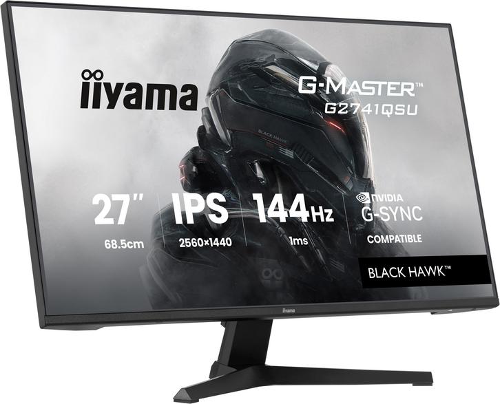 Monitor iiyama g-master g2741qsu-b1 black hawk 27 wqhd ips 1ms 144hz flicker free g-sync czarny
