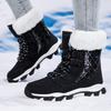 35-42 Large Size Foreign Trade New Outdoor Snow Boots Cotton Shoes Velvet Warm Height Increase High Top Wear-resistant Non-slip Women's Boots