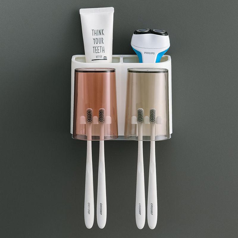 Полка для зубных щеток, без перфорации, чашка для полоскания рта, чашка для чистки зубов, устройство для выжимания зубной пасты, чашка для зубной щетки, набор чашек для зубов