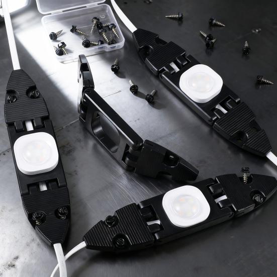 6/12Pcs Gable Light Clips Compatible for Govee Pro H706 Permanent Outdoor Light Adjustable Folding Roof Pitches Cable Management Clamp with