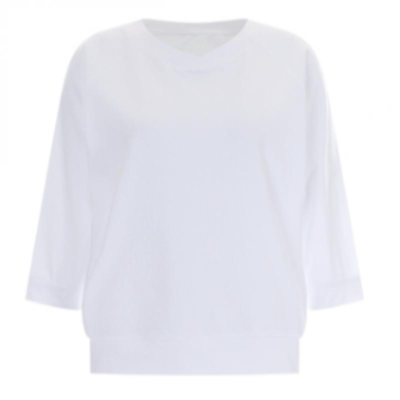 Shop Women Cross Collar Loose FiT 100 CoTTon 5 8 Sleeve T shirT Dai Wsh 11953
