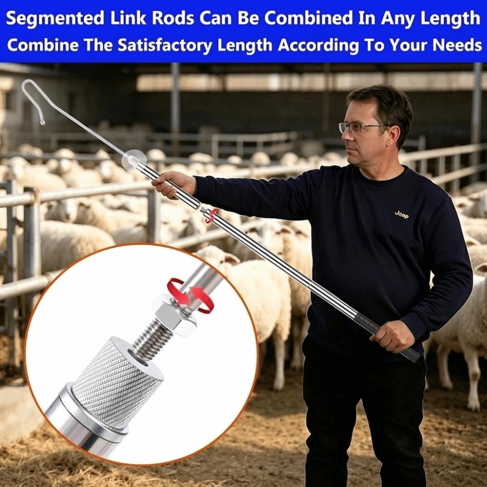 Long Pole Pig Catcher Pole Heavy Duty Livestock Catching Pole Sheep Catching Hook Farm