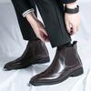 Мужские британские ботинки челси большого размера, внешнеторговые новые высокие ретро кожаные ботинки, модный тренд, ботинки Мартин