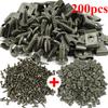 200PCS Mixed Car Motorcycle Self-tapping Screw Fastener U-Type Clips with Screws Anti-rust Protection Clip Buckle Iron Sheet Wholesale