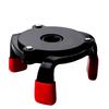 3 Jaw Oil Filter Universal Oil Filter Wrench Adjustable Removal Tool Range 2-3/8 To 3-7/8 Inch with 1/2'' Adapter 3/8'' Square Drive Socket