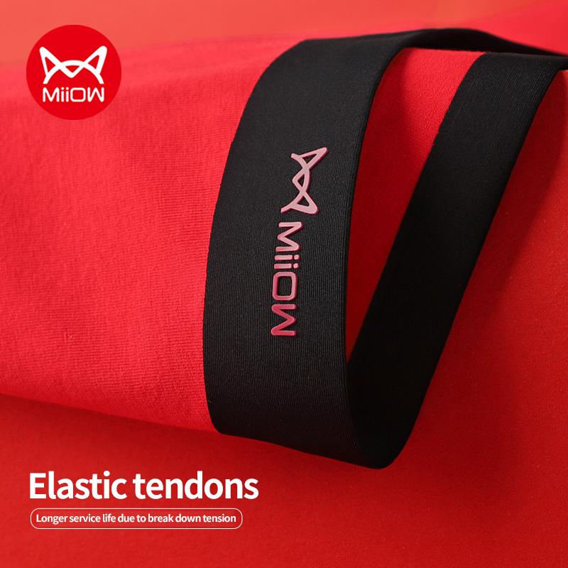 MiiOW, комплект из 5 шт., носки-боксеры из органического хлопка, мужское нижнее белье, боксеры, дышащие мужские трусы, шорты-боксеры, новогодние красные трусы