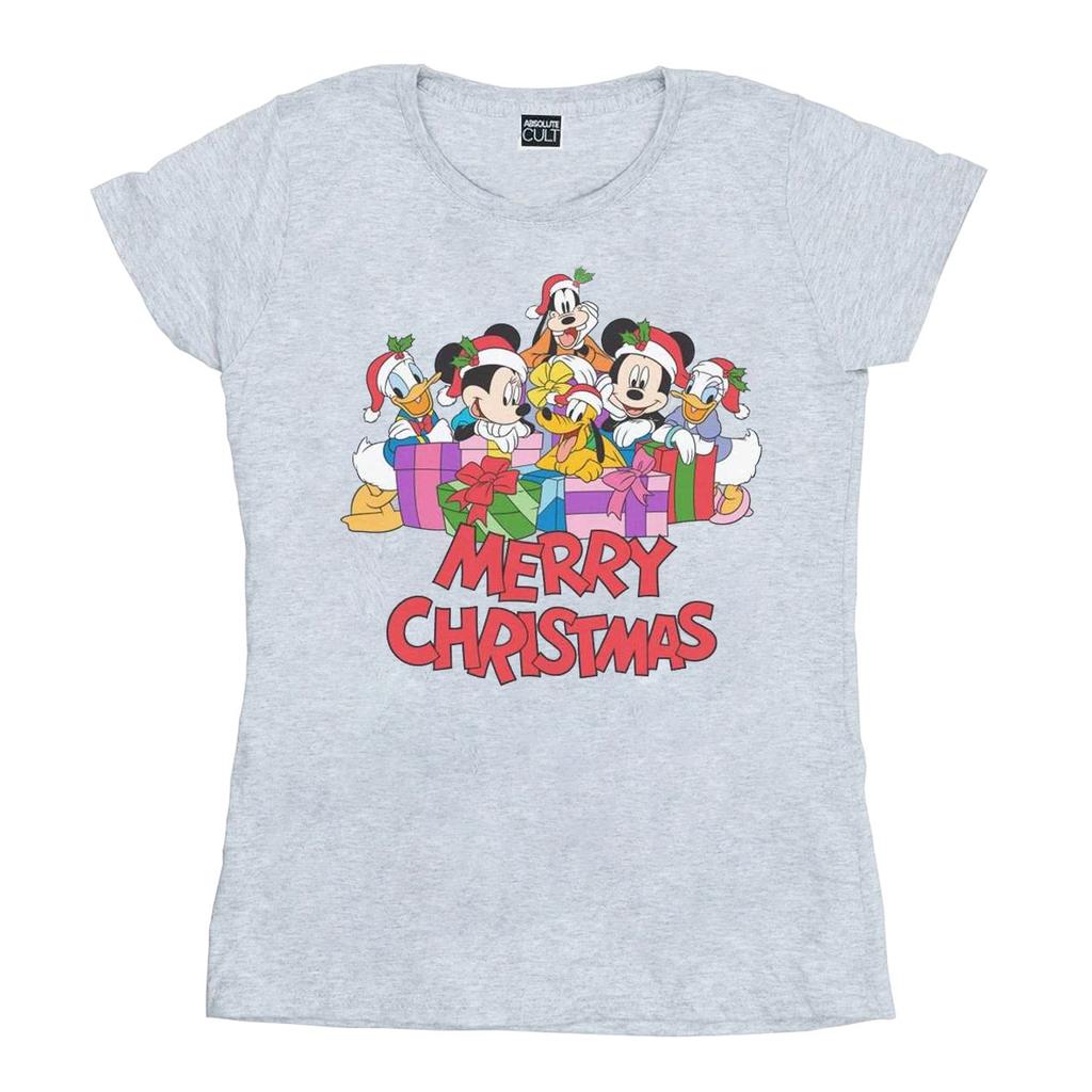 Disney Womens/Ladies Mickey Mouse And Friends Christmas Cotton T-Shirt
