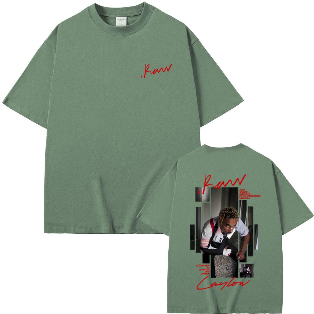 Rapper Laylow Raw Album Graphic Tshirt Unisex Women Clothing Hip Hop Fashion Pop Music T Shirt Male Casual Cotton Vintage Tshirts