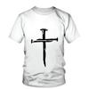 Крест принт 3D футболка Иисус Христианская мода церковь топ с короткими рукавами большой размер летние повседневные мужские