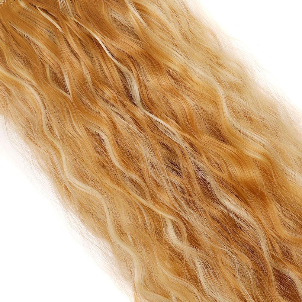 6 шт./компл. накладные волосы на клипсах для пляжных волнистых волос, длинные упругие вьющиеся шиньоны