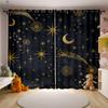 Шторы с принтом звезд, луны и облаков для детской комнаты, украшения, полиэфирное волокно, легко стирать и ухаживать
