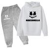 Kids Hoodie Boy Girl Toddler Pullover 3-12Yrs Doodle Expression Smile Face Print Clothes Casual Top+Trousers 2P Brand Sports Set
