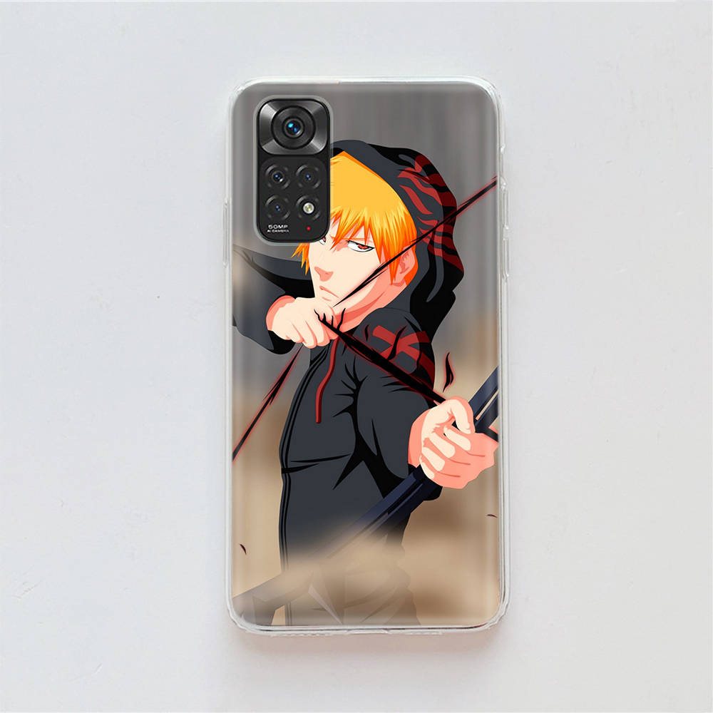 Чехол DT26 Bleach для Samsung A04 A14 A23 A34 A54 M23 M33 M52 M53 Realme 10 9 C30S C35 C55 VIVO Y02S Y21 Y33S Y51 X80 Pro Прозрачный чехол