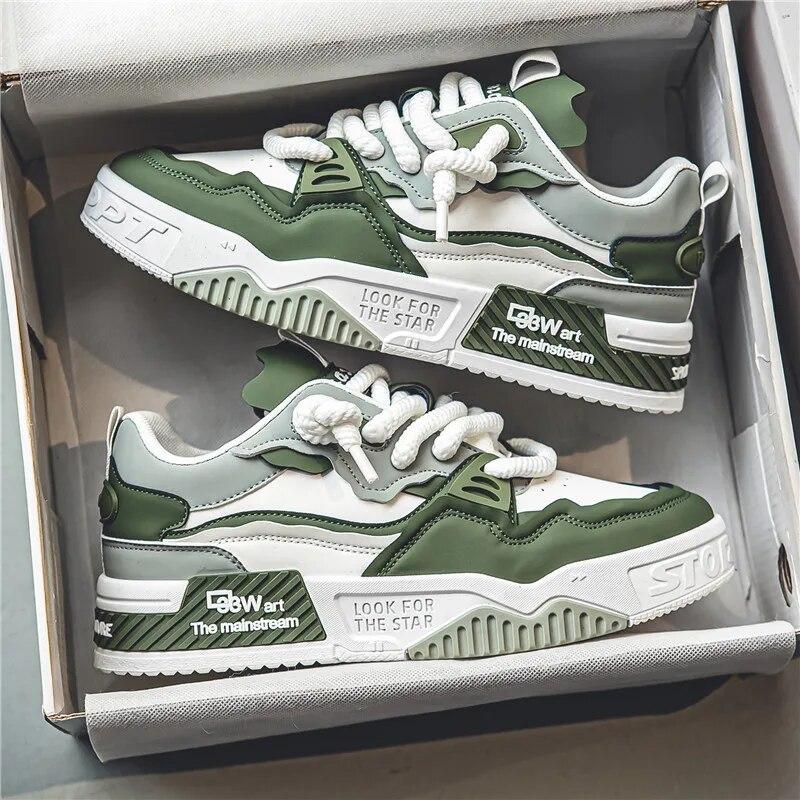 Мужские модные кеды для скейтбординга, удобные нескользящие повседневные кроссовки на шнуровке для мужских занятий на открытом воздухе