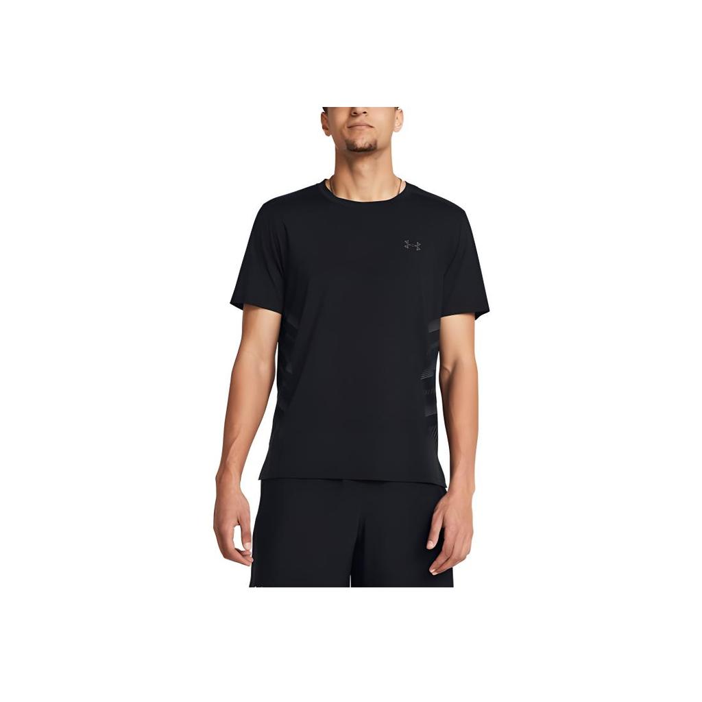 Under Armour Футболка Iso-Chill Running Striped с коротким рукавом для мужчин, черная 1376518-004