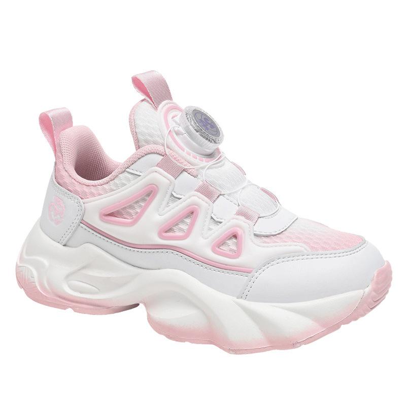 Дышащие сетчатые кроссовки для бега для девочек, модные спортивные повседневные кроссовки для учеников начальной и средней школы, осенняя коллекция 2025