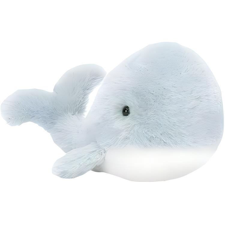 Jellycat Мягкая игрушка-фигурка кита Waverly из коллекции Ocean, успокаивающая, серого цвета, 8 см в высоту