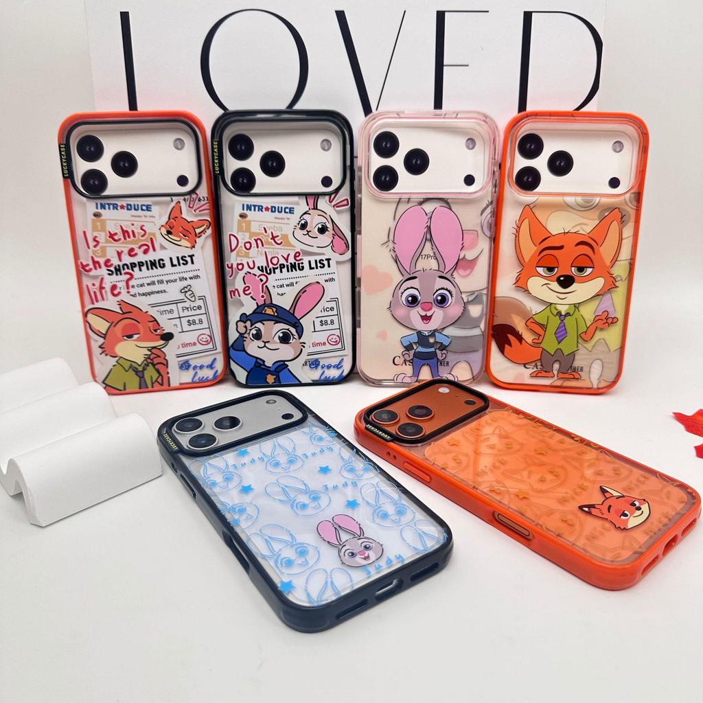 Модный Энергичный Чехол Ник и Джуди для iPhone 17 Pro Max - Противоударный, Милый Дизайн.