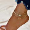 Boho Ankle Bracelet Adjustable Chain Foot Mysterious Feet Chain Fashionable Ankle Chains Personalized Ankle Chains Multi Layer Anklet Anklets