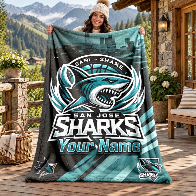 Фланелевое одеяло Cronulla Sharks с индивидуальным именем, персонализированное, мягкое, теплое, плюшевое покрывало, индивидуальный подарок для семьи и друзей