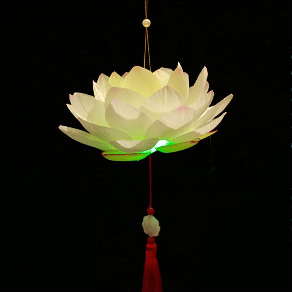 Ручные праздничные принадлежности Светящийся цветочный фонарь Китайский лотос Светодиодный фонарь в виде лотоса Фонарь середины осени Праздничный фонарь