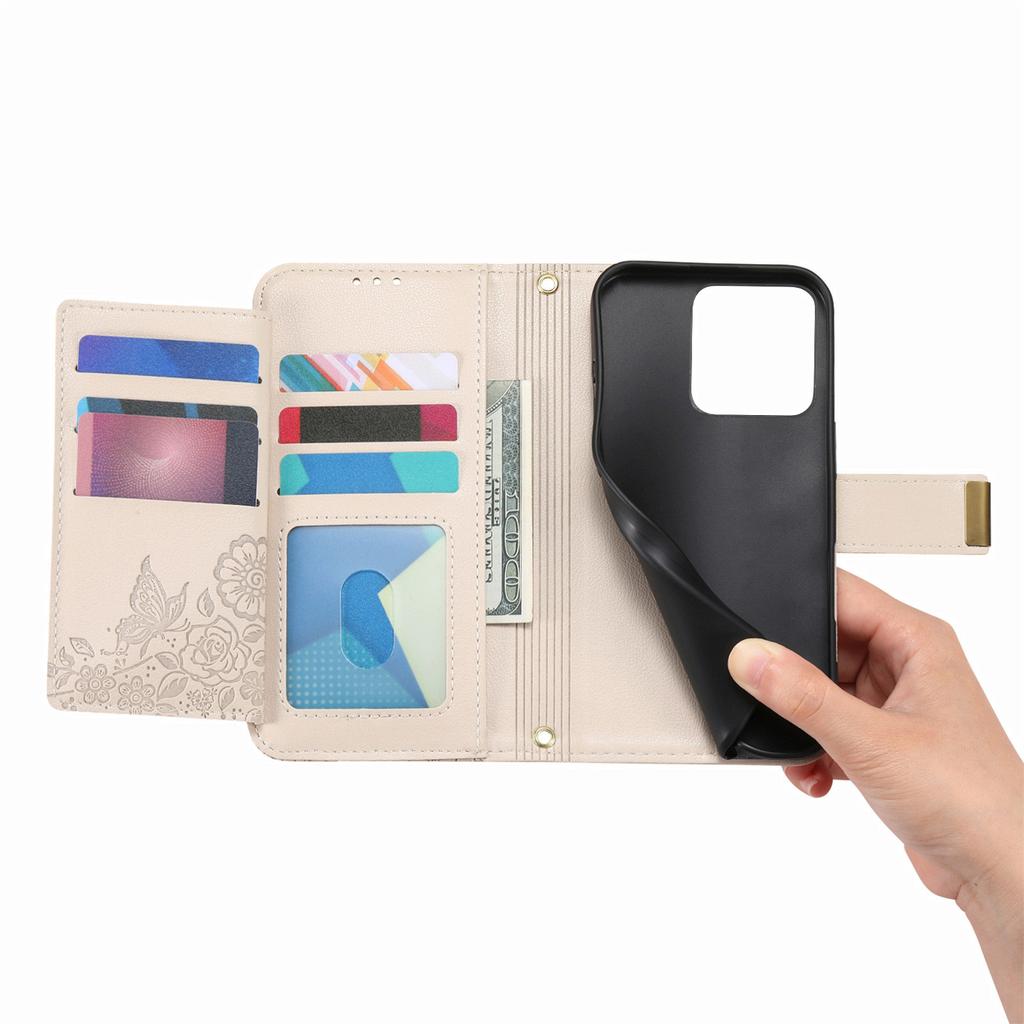 Case for Edge 70 Fusion+ 5G - Leather/PU, White, With Card Holder