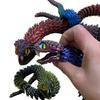 Gradient 3D Printed Snake Retractable Teeth Crystal Snake Fidget Toys Creative Figurine  Kids