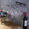 Iron Durable Goblet Cabinet Kitchen Bar Cup Hanger Wine Glass Holder Storage Shelf Hanging Rack