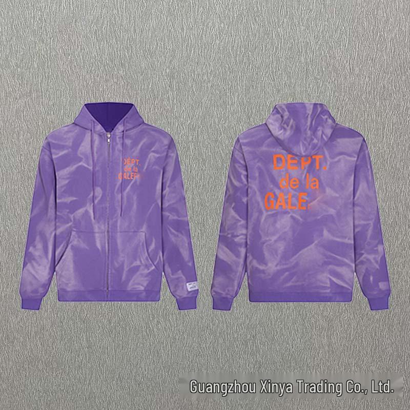 GALLERY DEPT Ink Splatter Graffiti Unisex Cotton Hoodie Set - Autumn Loose Fit