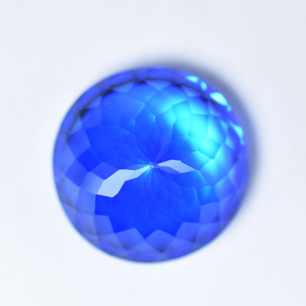 19.60 Ct Natural Kashmiri Blue Sapphire Round Cut Loose Gemstone