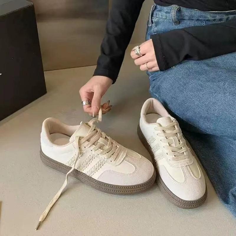 Retro Lace Edged Sneakers Popular In Spring and Autumn German Training Casual Shoes Simple and Minimalist