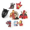 Новая светящаяся брошь Железного Человека из серии Marvel, металлическая значок для одежды, сумки, воротника, зажим для визиток, украшение